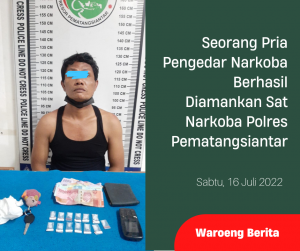 Seorang Pria Pengedar Narkoba Berhasil Diamankan Sat Narkoba Polres Pematangsiantar