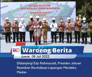 Didampingi Edy Rahmayadi, Presiden Jokowi Resmikan Revitalisasi Lapangan Merdeka Medan