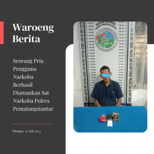Seorang Pria Pengguna Narkoba Berhasil Diamankan Sat Narkoba Polres Pematangsiantar