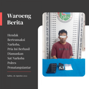 Hendak Bertransaksi Narkoba, Pria Ini Berhasil Diamankan Sat Narkoba Polres Pematangsiantar