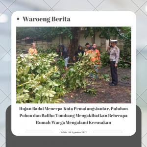 Hujan Badai Menerpa Kota Pematangsiantar, Puluhan Pohon dan Baliho Tumbang Mengakibatkan Beberapa Rumah Warga Mengalami Kerusakan