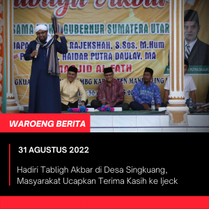 Hadiri Tabligh Akbar di Desa Singkuang, Masyarakat Ucapkan Terima Kasih ke Ijeck