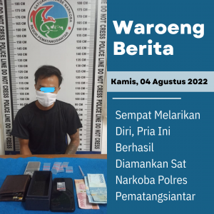 Sempat Melarikan Diri, Pria Ini Berhasil Diamankan Sat Narkoba Polres Pematangsiantar
