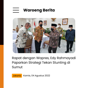 Rapat dengan Wapres, Edy Rahmayadi Paparkan Strategi Tekan Stunting di Sumut
