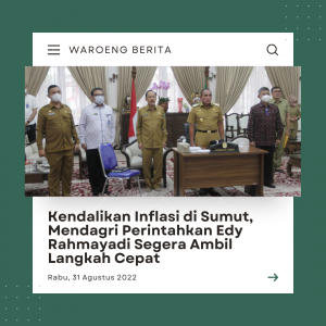 Kendalikan Inflasi di Sumut, Mendagri Perintahkan Edy Rahmayadi Segera Ambil Langkah Cepat