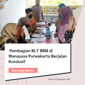 Pembagian BLT BBM di Wanayasa Purwakarta Berjalan Kondusif