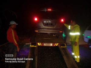 Mogok di Tengah Arus Balik, Polres Simalungun Cepat Tanggap Evakuasi Pemudik