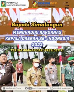 Bupati Simalungun Hadiri Rakornas Kepala Daerah dan Forkompinda se-Indonesia di Sentul