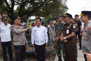 Kapolda Sumatra Utara Didampingi Kapolres Simalungun Saat Kunjungan Kerja Monitoring Pilpanag 2023