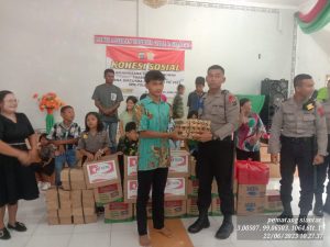 Polres Pematangsiantar Dampingi Siswa Latja Diktuba Polri Gel I T.A 2023 SPN Polda Sumut Anjangsana Ke Panti Asuhan