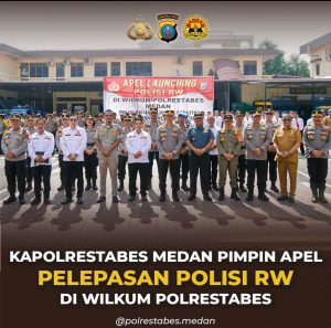Upacara Launching Polisi RW Dipimpin Langsung Oleh Kapolrestabes Medan