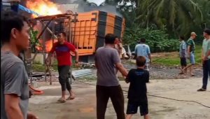 Pangkalan BBM Panai Hilir Terbakar, Kasat Reskrim Masih Dalam Lidik