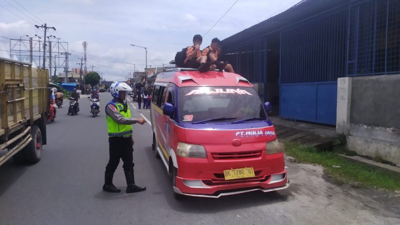 Sat Lantas Polres Pematang Siantar Laksakanan Gakum