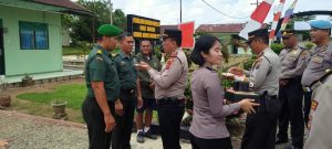 Jajaran Polresta Deli Serdang Datangi Mako TNI, Beri Surprise HUT TNI Ke – 78