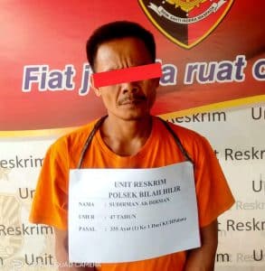Polsek Bilah Hilir Amankan Pelaku Pengancaman Menggunakan Celurit