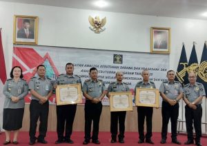 Rutan Tarutung Terima Piagam Penghargaan Dalam Kegiatan Analisa Kebutuhan Sarpas dan Ankabut Anggaran Tahun 2023 di Kanwil Kemenkumham Sumut