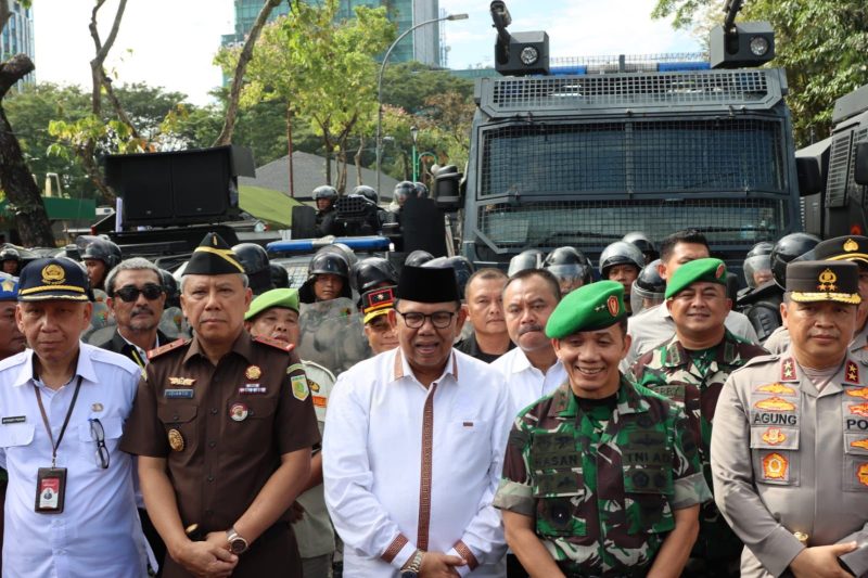 Ketua DPRD Provsu Hadiri Apel Kesiapan Pemilu, Baskami : Tekankan Pentingnya Netralitas TNI/ Polri
