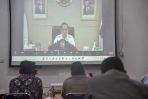 Pemkab Humbahas Ikuti Rapat Koordinasi Melalui Vidcon Dengan Mendagri 