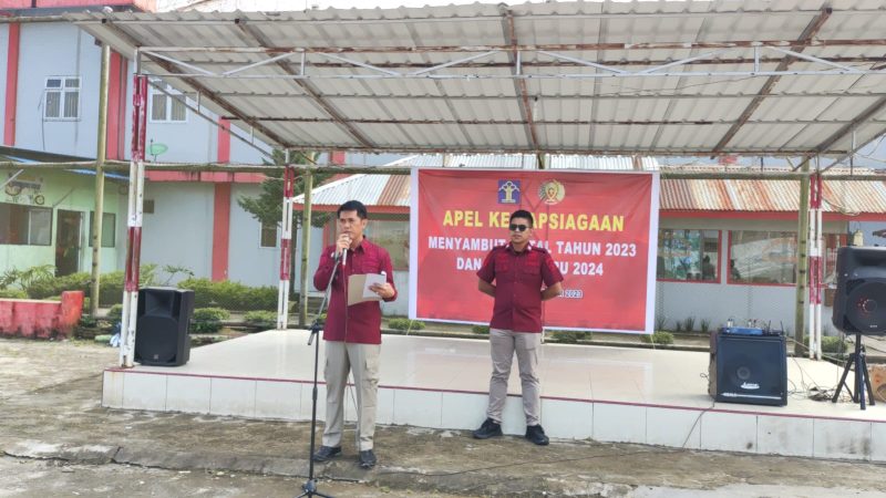 Rutan Humbahas Gandeng TNI/POLRI dan DAMKAR Gelar Apel Kesiapsiagaan Jelang Nataru