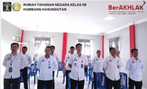 Rutan Humbahas Ikuti Apel Awal Tahun 2024 Dengan Menkumham Secara Virtual