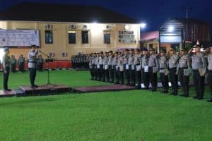 Kapolres Labuhanbatu Pimpin Apel Serpas Pasukan Pengamanan Pemilu 2024