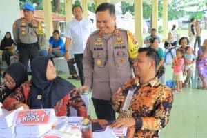 Kapolres Labuhanbatu Monitoring Sejumlah TPS Pemilu 2024
