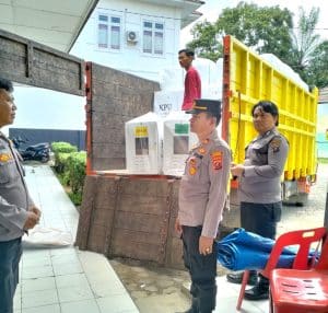 Polres Labuhanbatu, Kawal Logistik Pemilu Dari PPS Ke PPK Kecamatan