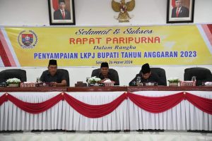 Bupati Humbahas Sampaikan LKPJ Tahun Anggaran 2023