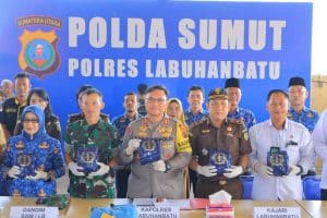 Polres Labuhanbatu Musnahkan 15 Kg Sabu, Kurir Yang Sempat Kabur Kembali Diringkus Di Provinsi Riau