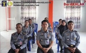Jajaran Rutan Humbahas Ikuti Zoom Berantas Pungli dan Gratifikasi