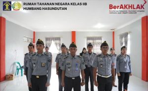 Jajaran Rutan Humbahas Ikuti Apel Kesiapan Pengamanan di Lingkungan Kemenkumham Secara Daring