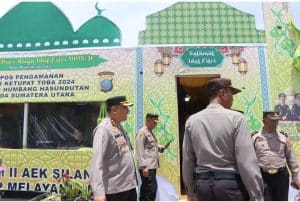 Kapolres Humbahas Pastikan Arus Balik Aman dan Lancar