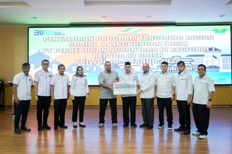  PalmCo Regional 1 Serahkan Bantuan Tanggung Jawab Sosial Perusahaan Triwulan I Tahun 2024