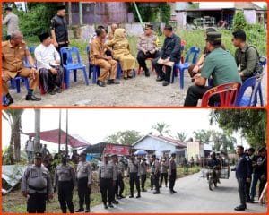 Polres Labuhanbatu Bersama Forkopimda Tinjau Posko Masyarakat Penentang Beroperasinya PKS Pulo Padang