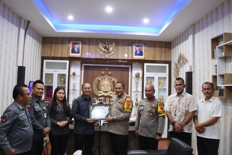 Bawaslu Humbahas Kunjungi Polres Humbahas Koordinasi Pengawasan Pilkada 2024