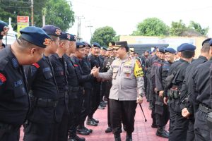 Kapolres Labuhanbatu Pimpin Apel Pelepasan Personel BKO Brimob