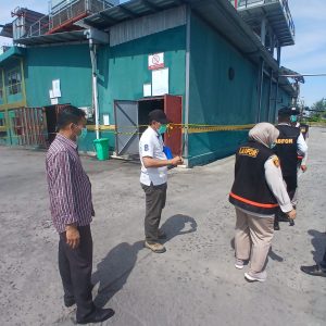 Tim Labfor Polda Sumut Olah TKP Terkait Ledakan di PT Aqua Farm Nusantara