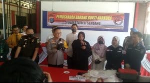 Polres Deli Serdang Gelar Pemusnahan Barang Bukti Narkoba