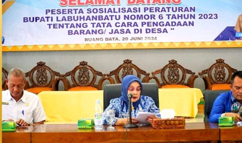 Plt Bupati Labuhanbatu Buka Sosialisasi Pengadaan Barang Dan Jasa di Desa