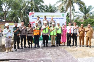 Kapolres Labuhanbatu Letakan Batu Pertama Pembangunan Polsek Kualuh Hulu