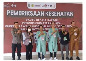 Paslon Bupati dan Wabup Humbahas, Birma – Erwin Cek Kesehatan di RSU Haji Medan