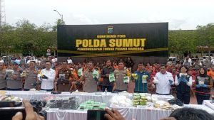 Poldasu Gelar Konferensi Pers Pengungkapan Tindak Pidana Narkoba