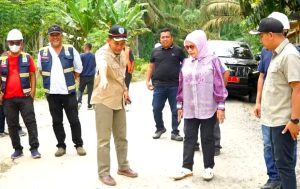 Pastikan Kualitas Bagus, Plt Bupati Labuhanbatu Tinjau Proyek Jalan Desa Tebing Lunggahara Baru