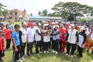 Polres Serdang Bedagai Amankan Penerimaan dan Pelepasan Kirab Api PON XXI 2024 Aceh – Sumut