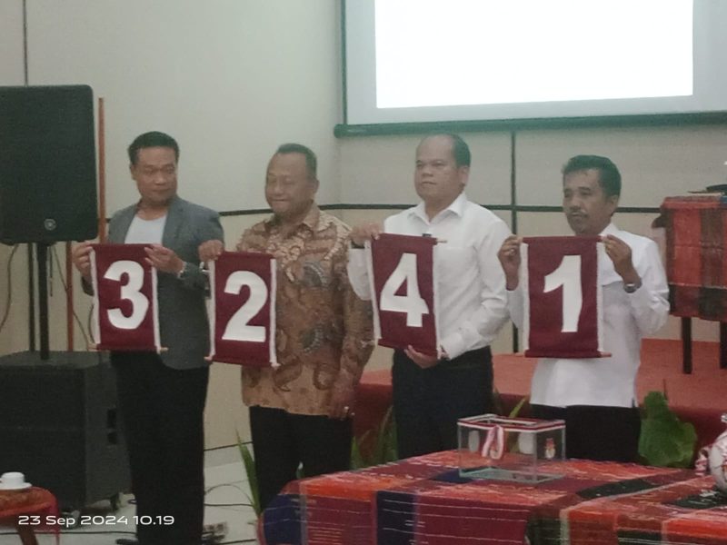 KPU Humbahas : Cabut Nomor Urut 4 Paslon Kepala Daerah