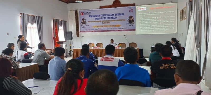 Bawaslu Humbahas Gelar Sosialisasi Mempererat Kerjasama dengan Insan Pers dan Media