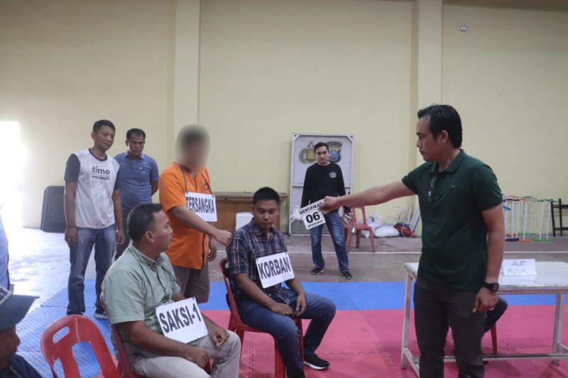 Rekonstruksi Pembunuhan di Langkat: 12 Adegan Ungkap Kronologi Tragis