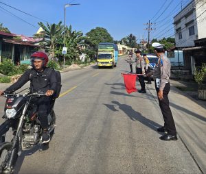 Jelang Akhir Ops Keselamatan Toba, Polres Labuhanbatu Patroli di Lokasi Titik Rawan Kecelakaan