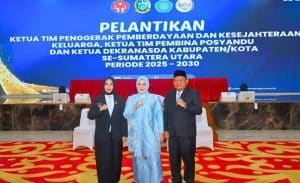 Bupati dan Wakil Bupati Labuhanbatu Hadiri Pelantikan Ketua PKK Labuhanbatu di Medan