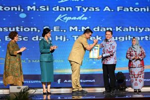 Bupati Pakpak Bharat Hadiri Acara Serah Terima Jabatan Gubernur Sumatera Utara di Aula Raja Inal Siregar